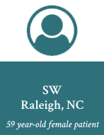 SW Raleigh, NC 59 year-old female patient